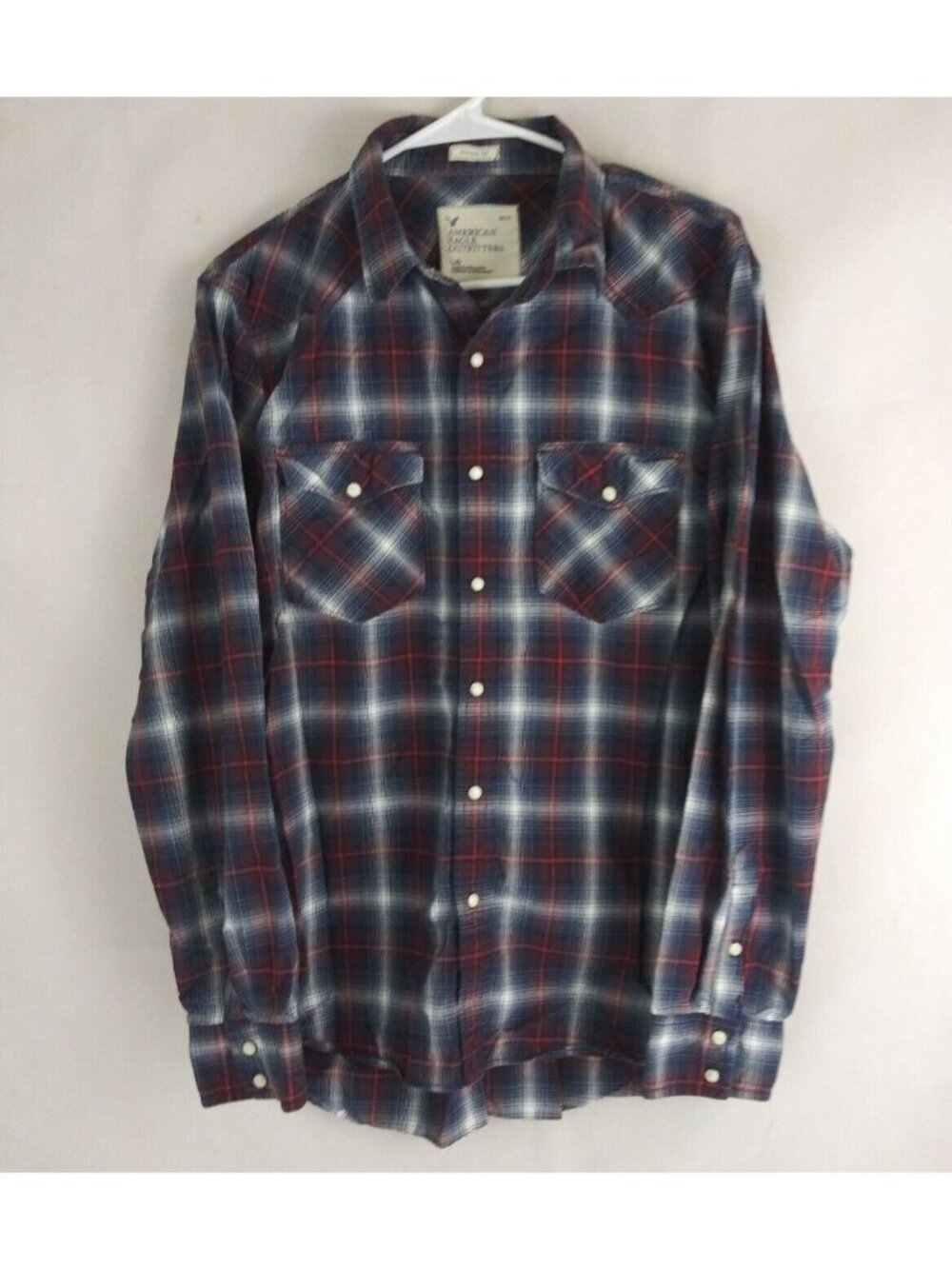 American Eagle Vintage Fit Men's Pearl Snap Shirt Size Large